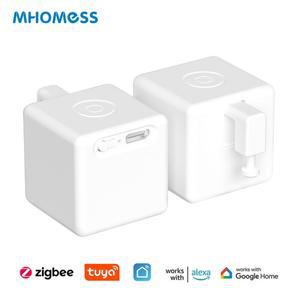 Tuya Zigbee 스마트 터치 Fingerbot Plus Type-C 충전식 로봇 버튼 푸셔 암 스위치는 Alexa Google Home Al