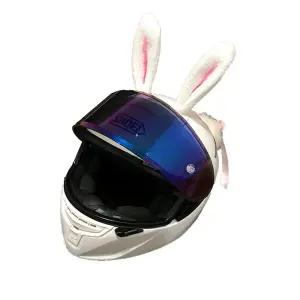 토끼귀 헬멧 액세서리 스쿠터 소품 오토바이 꼬리 자전거 헬멧장식
