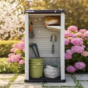 야외 보관함 조립식 창고 미니창고 마당 정리함 이동식