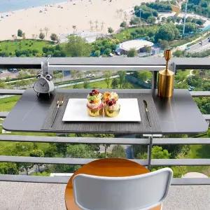 베란다 테이블 난간 탁자 카페 야외 접이식 홈바 옥상