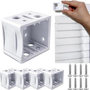 미니 블라인드 브래킷, 헤드레일 홀더용 1인치 창문 박스 장착 브래킷(4개)