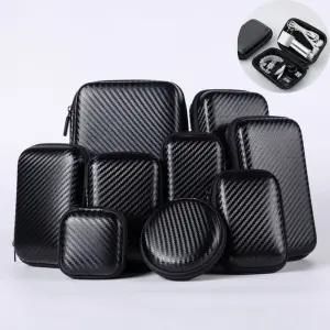 카본 하드 방수 미니 충전기 이어폰 파우치 케이스 핸드폰파우치