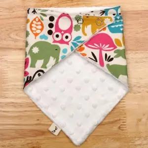 스노우빕 동물농장 턱받이 국내제작 극세사 스카프빕 유아