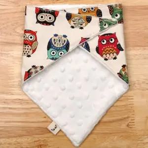 스노우빕 부엉이 턱받이 국내제작 극세사 스카프빕 유아