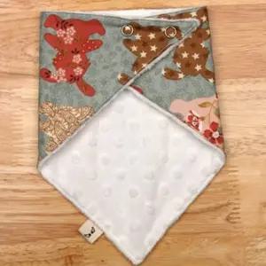 스노우빕 토끼인형 턱받이 국내제작 극세사 스카프빕 유아