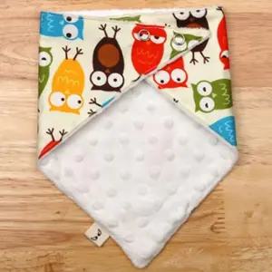 스노우빕 눈큰부엉 턱받이 국내제작 극세사 스카프빕 유아