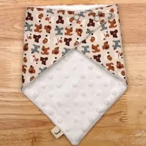 스노우빕 강아지 턱받이 국내제작 극세사 스카프빕 유아