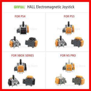 GINFULL Xbox One 컨트롤러 용 Ps4 PS5 NS PRO 3D 아날로그 스틱 센서 모듈 최신 버전 홀 효과