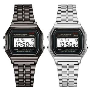 사각 패션 손목시계 스톱워치 알람 전자 시계 M12454 사각전자시계