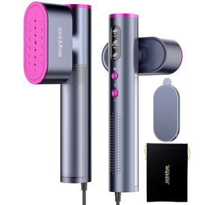 의류용 잭 & 로즈 여행용 스티머, 100-220V 휴대용 다리미, 15초 가열, 스티머 다리미 2인치 1인치, 크기, 대형 세라믹 열 패널, 글로벌 및 유럽용