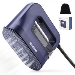 KEDEMAS 의류용 스티머 다리미, 휴대용 여행용 미니 1300W 강력 의류 스티머, 수평, 수직 및 건식 다리미 4 in 1, 40초 고속 가열(다크 블루)