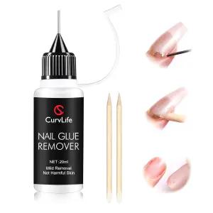 커브라이프 20ml 핀포인트 네일 리무버 - 비아세톤 부드러운 포뮬러의 프레스 온 및 젤 팁 젤에 적용 가능