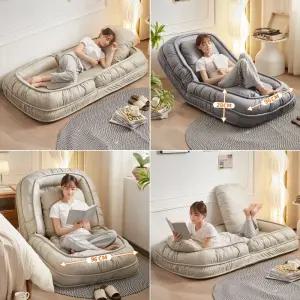 원룸쇼파베드 접이식침대 1인용소파베드 베이지 좌식쇼파 1인 매트리스