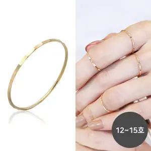 [알티피아]14K GOLD 평 컷팅 금 실 반지 (12~15호) 포인트반지 레이어드반지