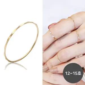 [알티피아]14K GOLD 삼각 컷팅 금 실 반지 (12~15호) 포인트반지 레이어드반지