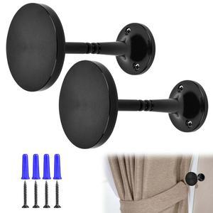 커튼 타이백 2팩 홀드백 홀더 벽 아연 합금 블랙 가정, 사무실, 침실, 응접실용 후크