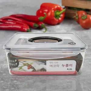 한진 신선에코락 누름이포함4.1리터 발효숙성 김치통 발효숙성김치통