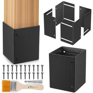 목럭 조절식 포스트 프로텍터 스테인리스 스틸 슬리브 펜스 프로텍션 도구 나무 울타리와 우편함을 비와