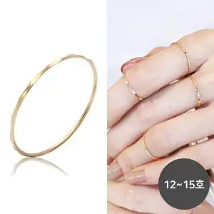 [에이치플러스몰]14K GOLD 삼각 컷팅 금 실 반지 (12~15호) 포인트반지 레이어드반지