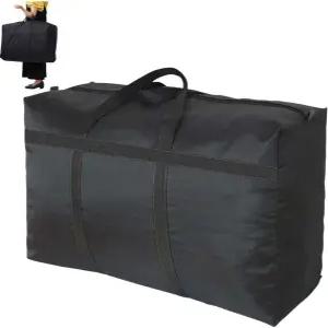 여행용 자파드 초대형 더플백 - 남성용 보관용 접이식 위켄더백 하룻밤 캠핑용 블랙(100L 1팩)
