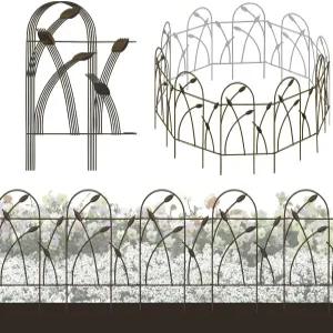 테일린 금속 장식 정원 울타리 테두리 32인치 x 16피트 꽃밭 나무(다크 브라운)를 위한 녹슬지 않은 철제