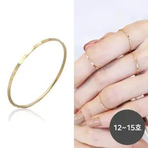 [골드스마일]14K GOLD 평 컷팅 금 실 반지 (12~15호) 포인트반지 레이어드반지