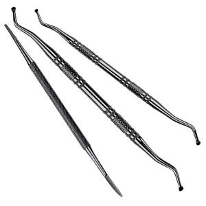 티니터 업그레이드된 발용 페디큐어 도구 잉그로우 발톱 파일 및 터 전문 제거 키트 블랙