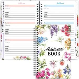 알파벳 탭이 있는 세이바 트리 주소록 비밀번호 기록부 정리함 노트 저널 크리스마스 해피 홀리데이 선물