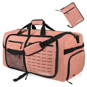 접이식 여행용 더플백, 신발 수납공간과 조절 가능한 스트랩이 있는 남성용 대형 패커블 가방, 방수 더플백