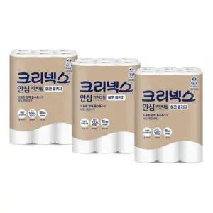 크리넥스 안심 키친타월 에코패키지, 120매, 12롤, 3개