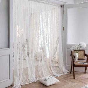 프랑스 레이스 커튼 도어 공주풍 드레이프 민트 천공 파티션 차르르 패턴과 망원 망사