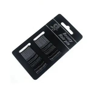 헤어장식 헤어악세서리 메탈 블랙 실삔 24개 실핀 깔끔한