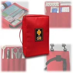 적색구급가방2호 어깨착용 응급용품18종 폴리소재 구급가방 구급상자