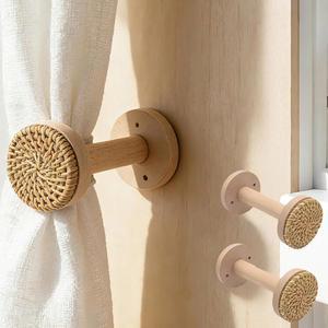 2팩 커튼 홀드백 - 창문 처리 타이백 후크로 벽걸이, 장식 및 내구성이 뛰어난 홀더 가정용