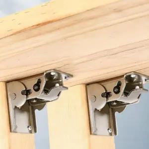 [셀러에이드]브라켓 꺽쇠 스텐 코너 연결 철물 경첩 고정 2p