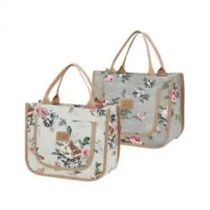 미니 토트백 점심 도시락 가방 스퀘어 런치 손가방 직장인용 보조백