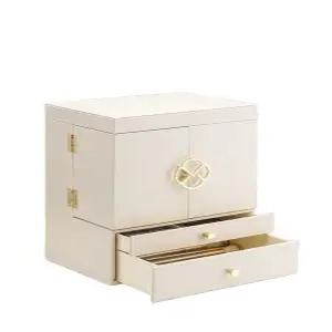 원목 화장품 정리대 레트로 미니 거울 보관함 선반