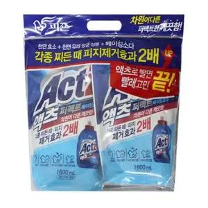 액츠 세탁 세제 세탁기 빨래 세제 겸용 리필 3.2L