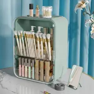 베니티 화장품 정리함(그린) 향수 립스틱 투명 수납함