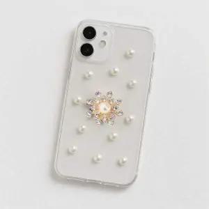 핸드폰 케이스 DIY 진주 꽃 부자재 미니 플라워 장식