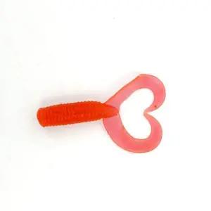 [골드스마일]트윈테일 그럽웜 1.5 2인치 50개입 215 다홍레드