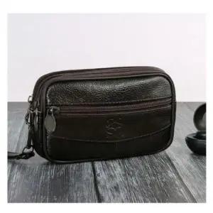 [패션] 남성용 미니 가죽 클러치백 스마트폰 수납 손가방 맨스백