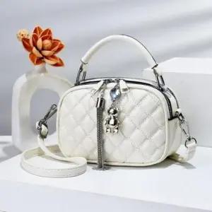 [패션] 여성용 클래식 누빔 미니 투지퍼 숄더백 핸드백