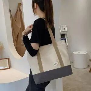 [패션] 여성용 캔버스 지퍼 크로스백 1P 데일리 학생 에코 숄더백