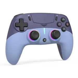 PS5용 MWCG 무선 컨트롤러 PS5 Pro/Slim/PC 듀얼 진동 변조 기능 8가지 라이트 모드 3.5mm 오디오 잭 6축