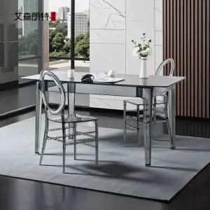 투명 아크릴 식탁 모던 인테리어 데스크 주방 테이블