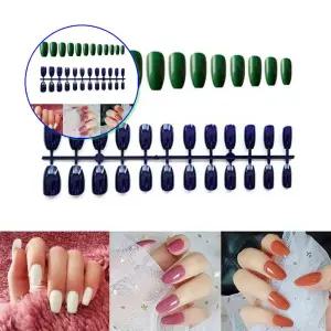 쌍문상회 네일아트 데코 연장 컬러 발레팁 24p 세트 30종 코핀팁