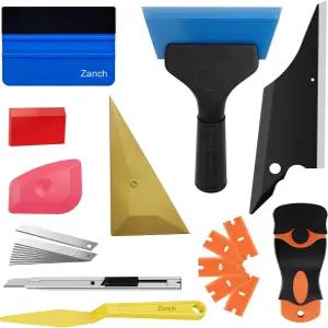 Zanch 윈도우 틴트 키트 자동차나 가정용 전문적이고 사용하기 쉬운 24pcs 도구 - 스퀴지 펠트 창문 필름