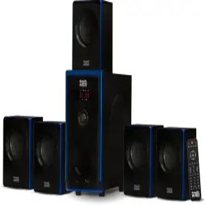 어쿠스틱 오디오 AA5102 블루투스 지원 5.1 스피커 시스템 홈 시어터 서라운드 블랙(AA5102)