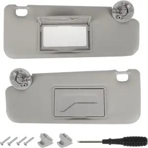 쉐보레 소닉 2012-2020 스파크 2011-2022 인테리어 선쉐이드 교체용 홀더가 있는 좌우 선바이저 쌍